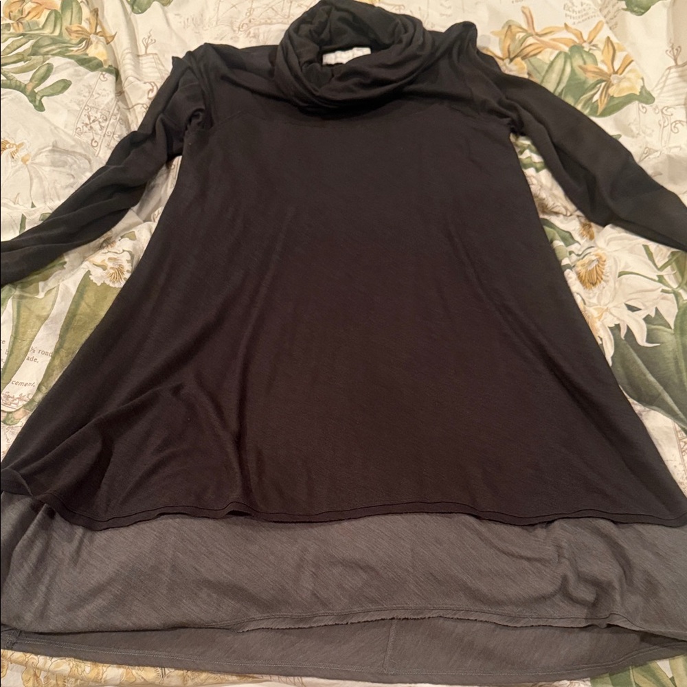 Dark gray  and light Gray Long Sleeve dress